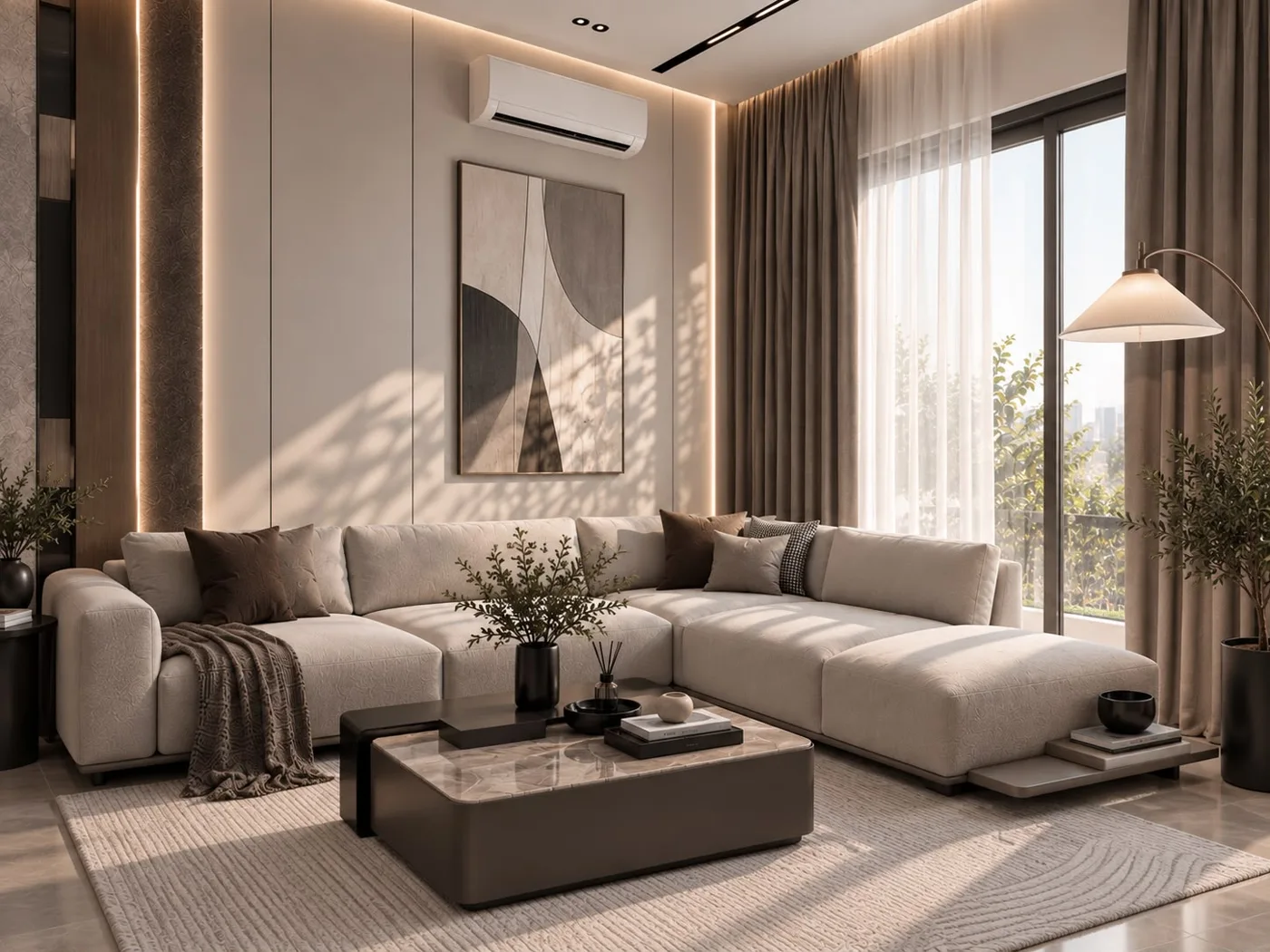 Neutral living room design