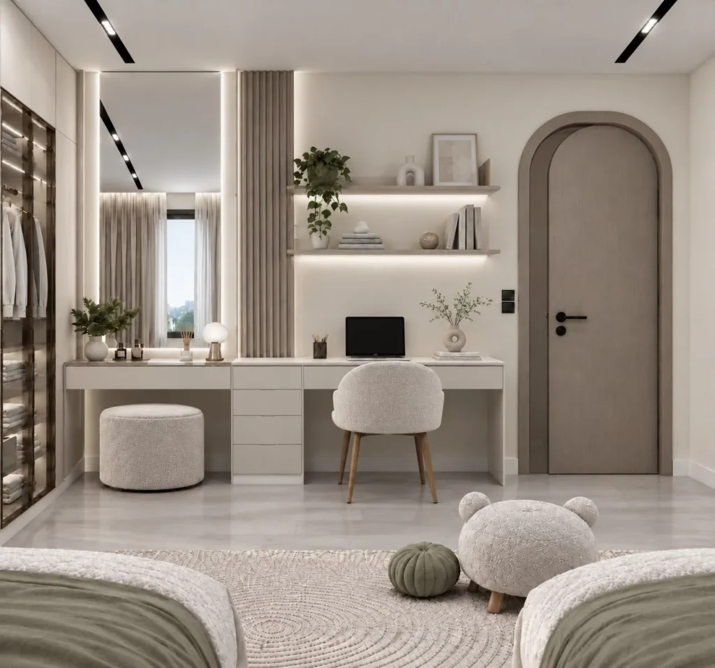 Vanity & curved mirrors